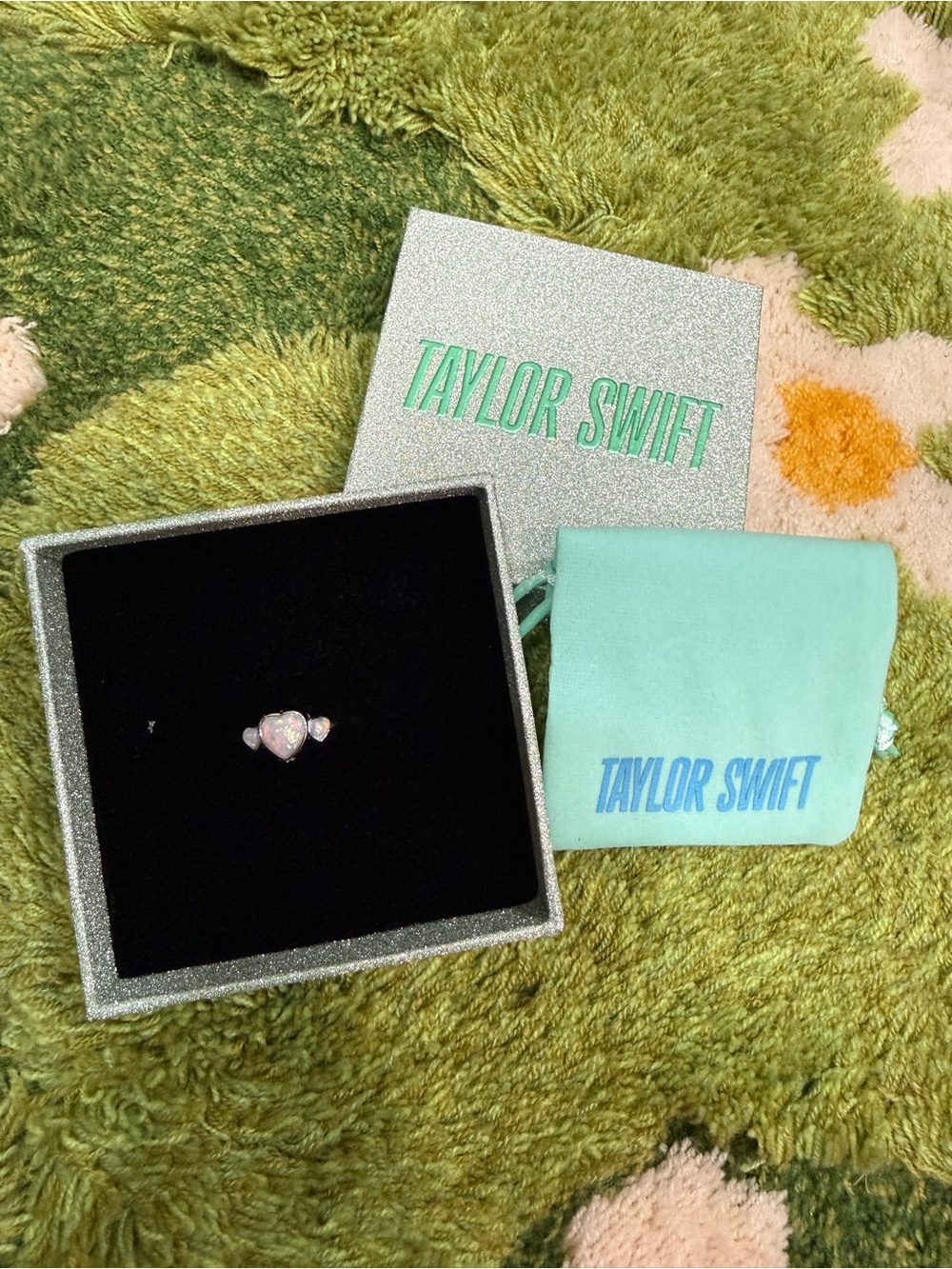 Taylor Swift Opalite Heart Ring Summer Collection Size 7 8